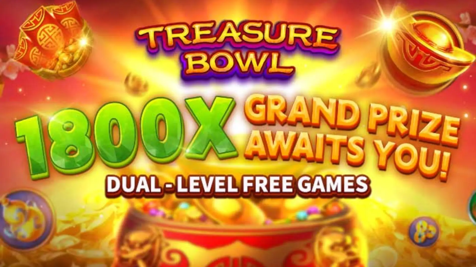 Multiplicadores Treasure Bowl 778pix - 7777x Máximo com Tigela Dourada